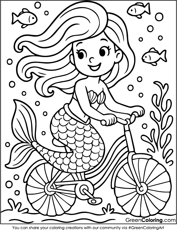 Free Printable Bicycle Coloring Pages PDF