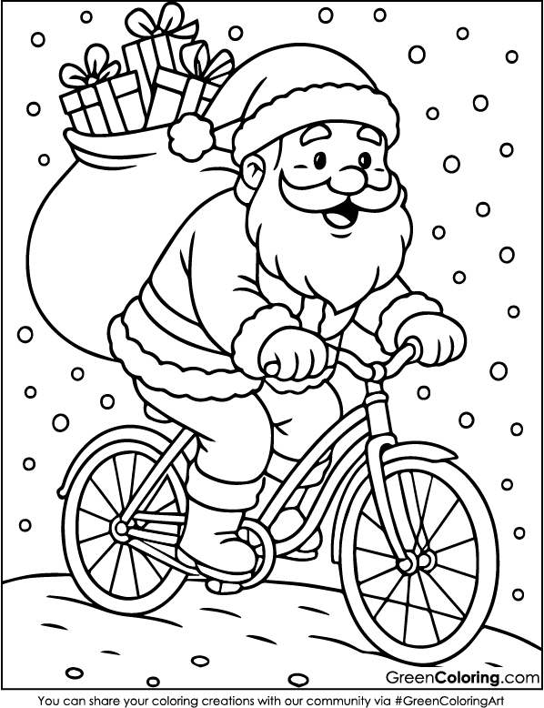 Download Free Printable Bicycle Coloring Pages PDF