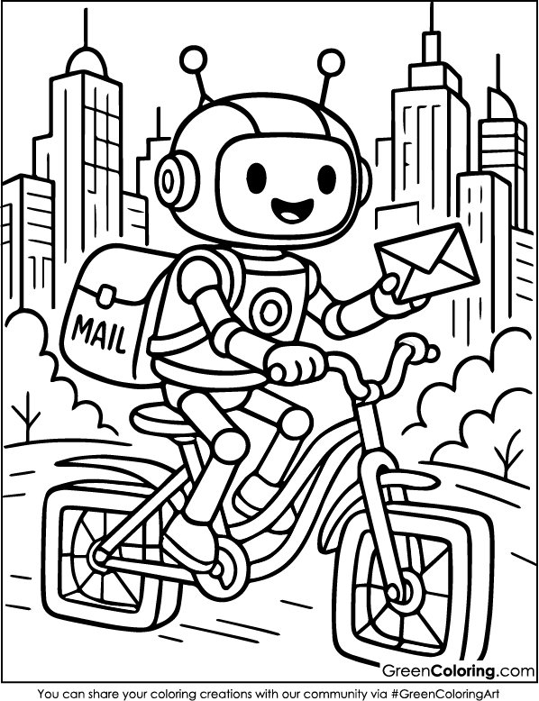 Bicycle Coloring Pages