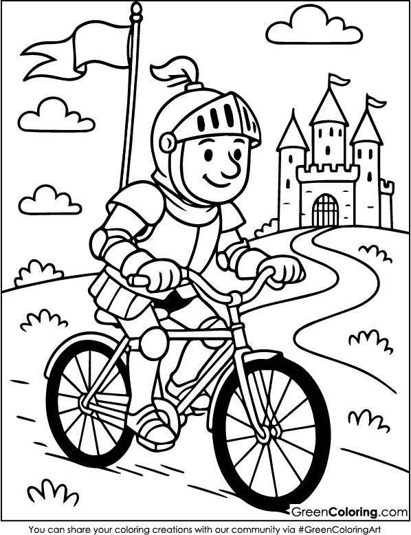 Bicycle Coloring Pages