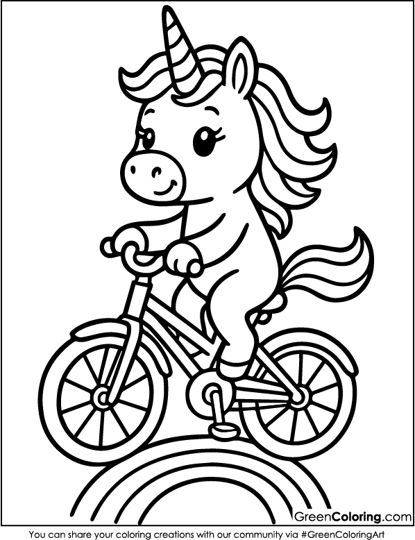 Bicycle Coloring Pages PDF