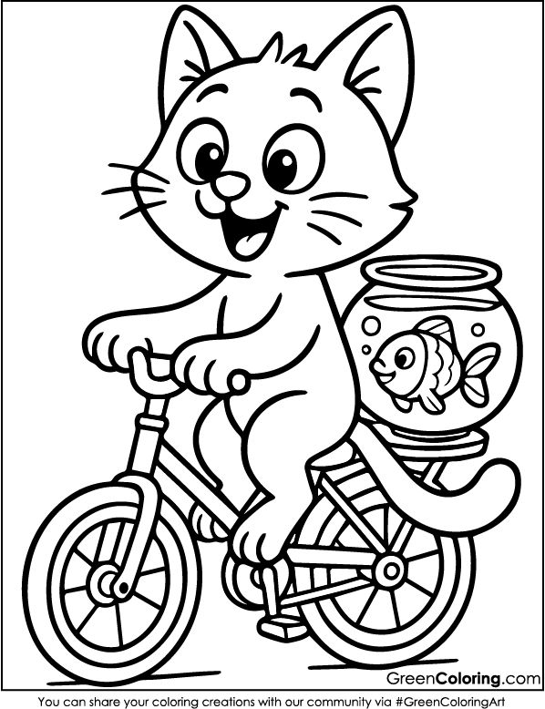 Bicycle Coloring Pages PDF