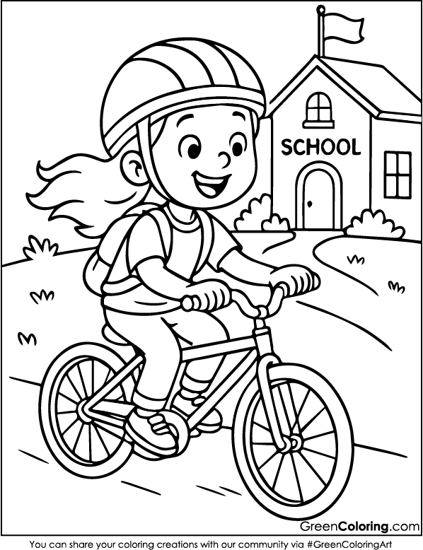 Printable Bicycle Coloring Pages PDF