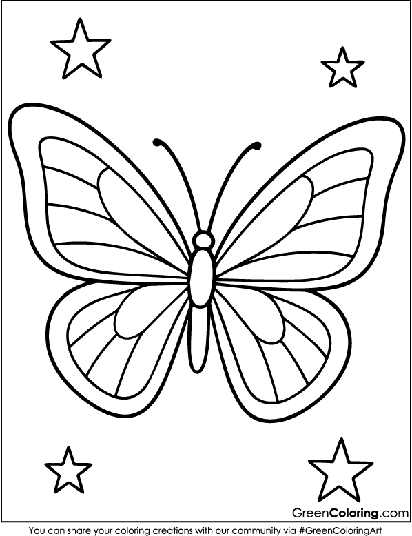 Free Printable Butterfly Coloring Pages PDF