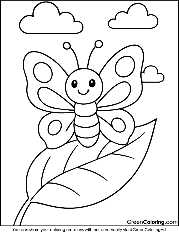 Free Printable Butterfly Coloring Pages PDF