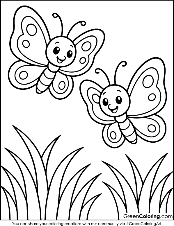 Download Free Printable Butterfly Coloring Sheet PDF