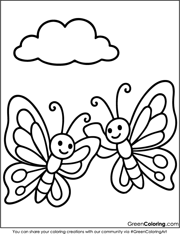 Butterfly Coloring Pages PDF