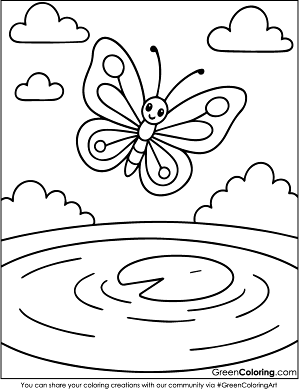 Printable Butterfly Coloring Pages PDF