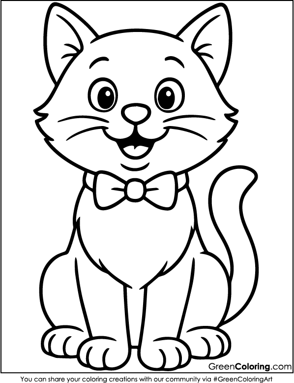 Cat Coloring Pages PDF