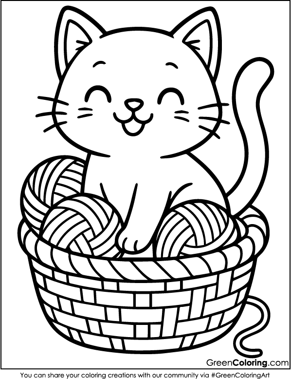 Cat Coloring Pages PDF