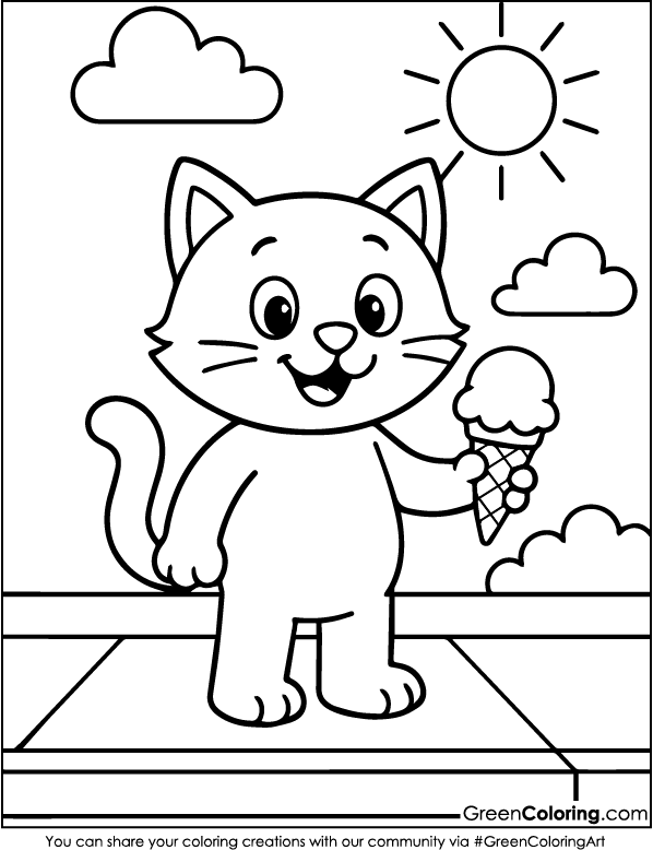 Free Printable Cat Coloring Pages PDF