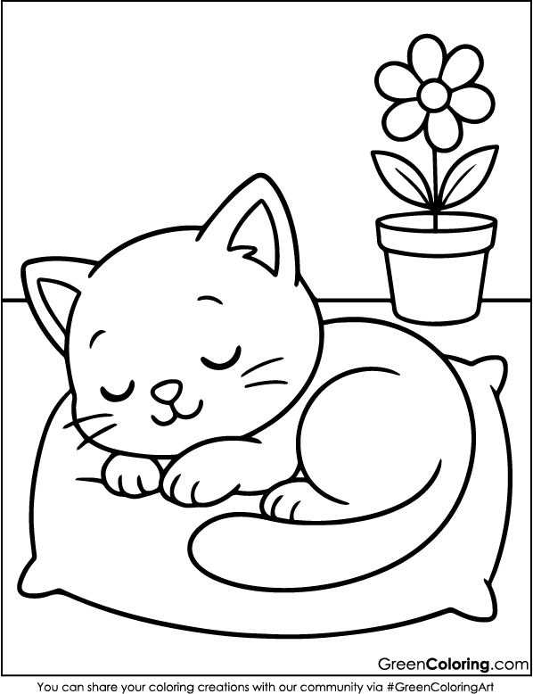 Free Printable Cat Coloring Pages PDF