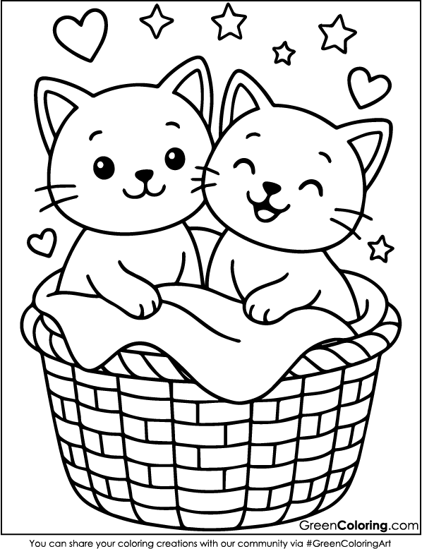 Download Free Printable Cat Coloring Pages PDF