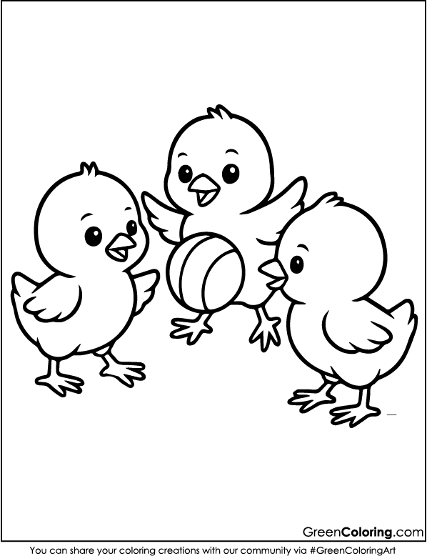 Easy Chicken Coloring Pages for Kids and Toddlers