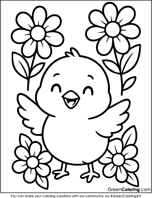 Printable Chicken Coloring Pages PDF