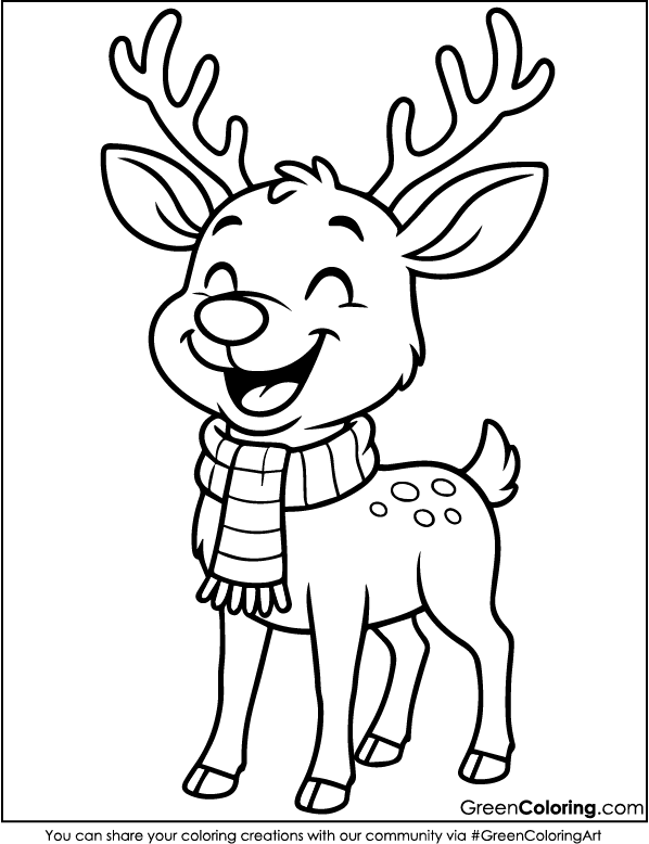 Deer Coloring Pages PDF