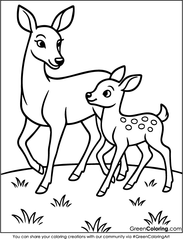 Deer Coloring Pages