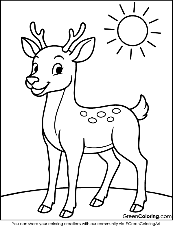 Deer Coloring Pages