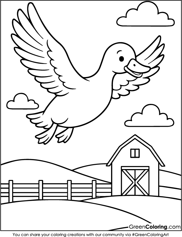 Duck Coloring Pages