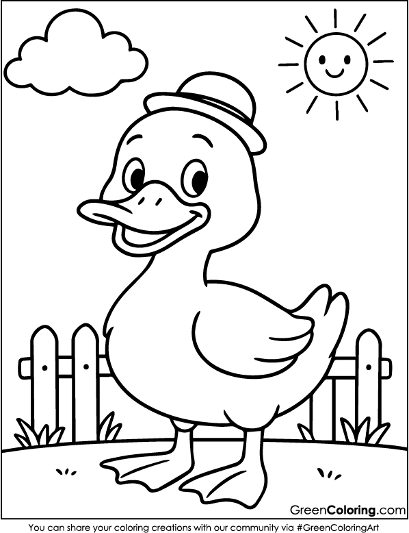 Printable Duck Coloring Pages PDF
