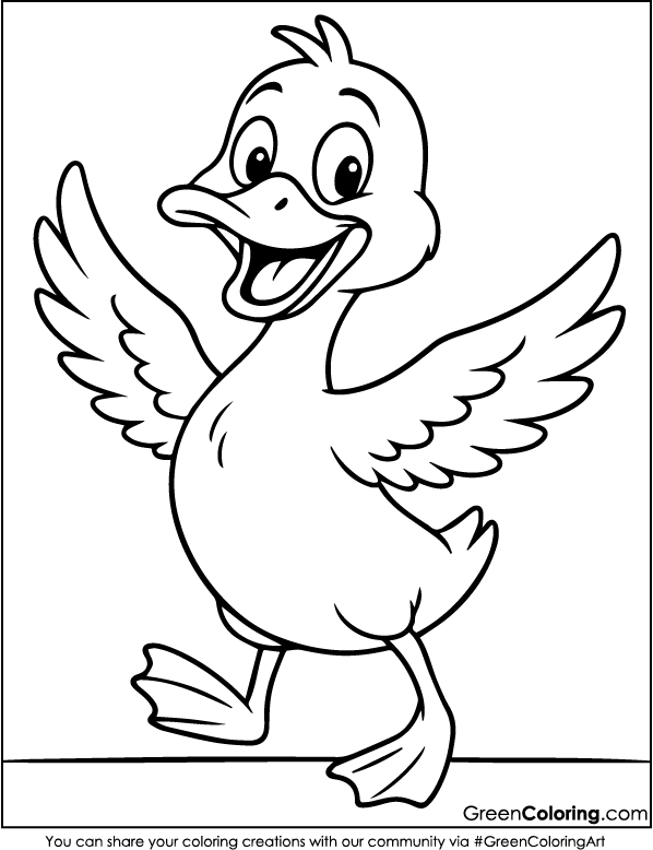 Download Free Printable Duck Coloring Pages PDF
