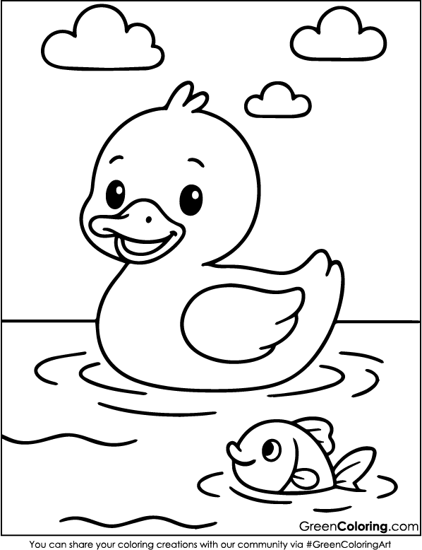 Free Printable Duck Coloring Pages PDF