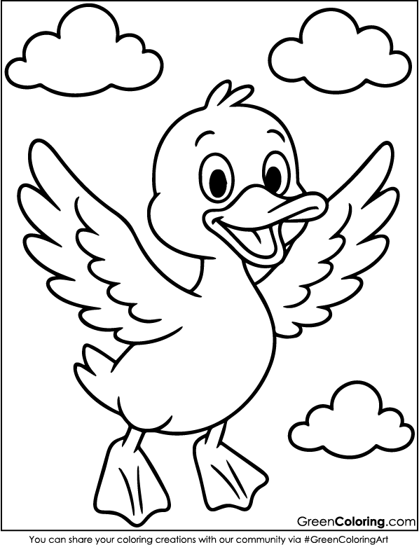 Download Free Printable Duck Coloring Sheets PDF
