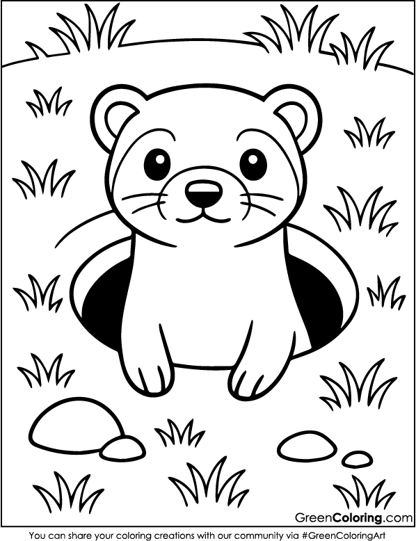 Ferret Coloring Sheets