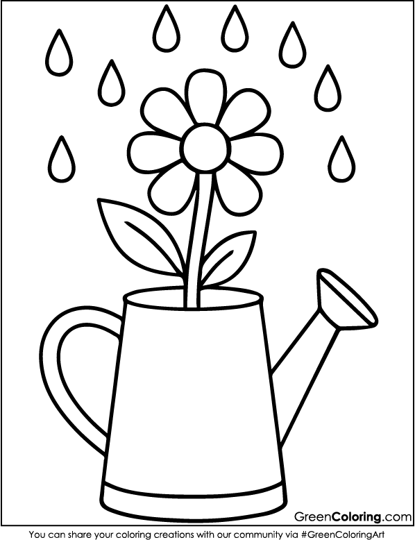 Download Free Printable Flower Coloring Pages PDF