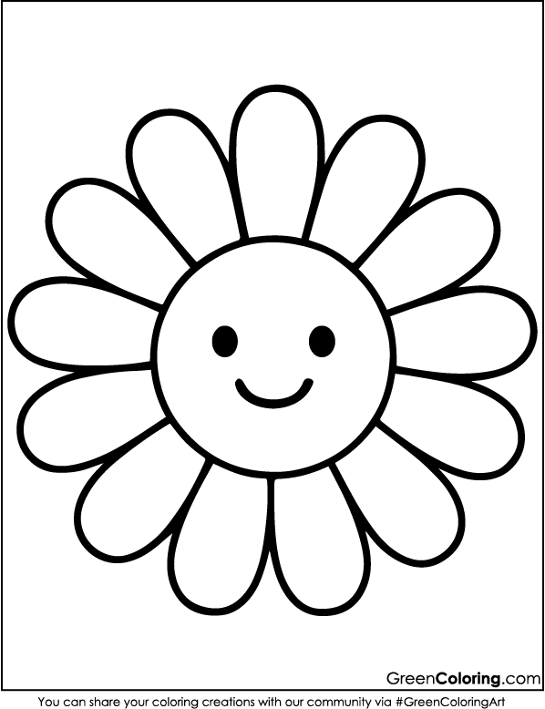 Download Free Printable Flower Coloring Sheets PDF