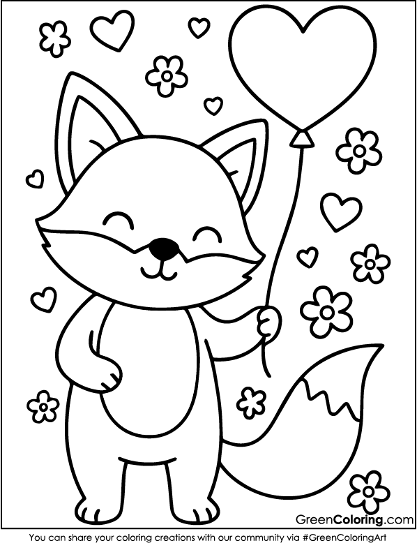 Download Free Printable Fox Coloring Pages PDF