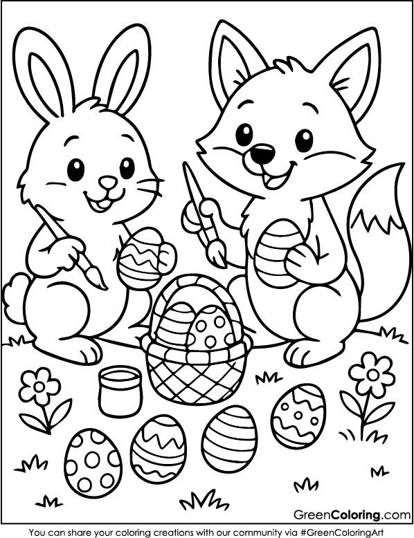 Download Free Printable Fox Coloring Pages PDF