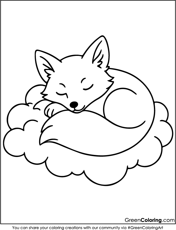Download Free Printable Fox Coloring Page PDF