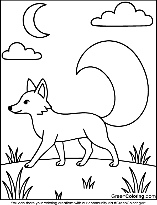 Free Printable Fox Coloring Pages PDF