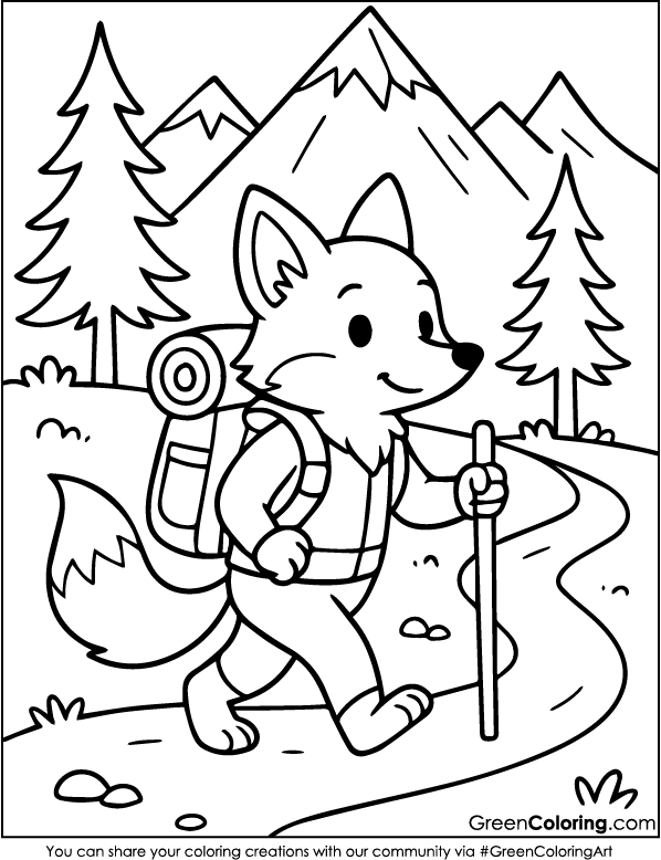 Printable Fox Coloring Pages PDF