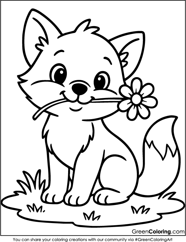 Free Printable Fox Coloring Pages PDF