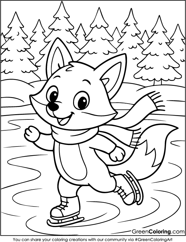 Free Printable Fox Coloring Pages PDF