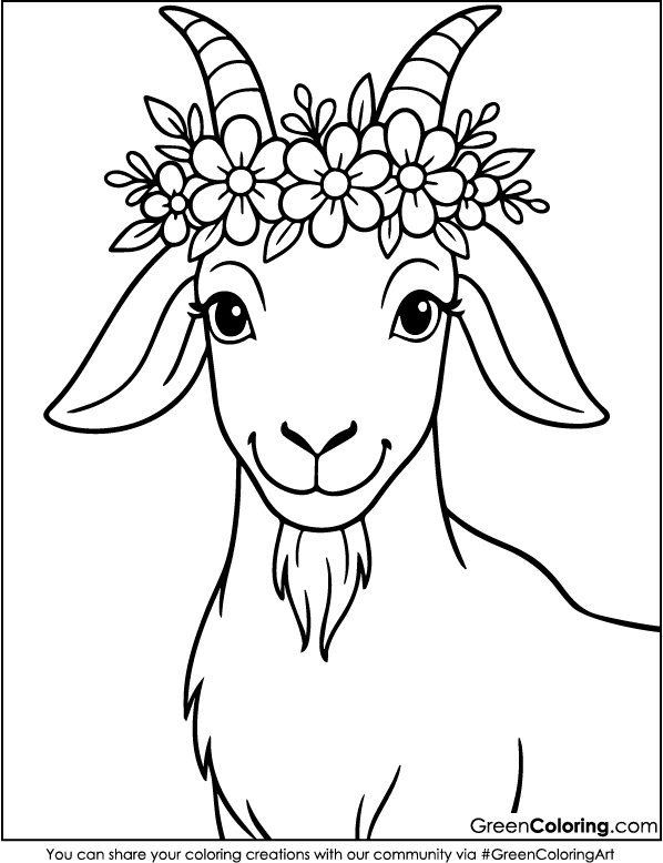 Goat Coloring Pages