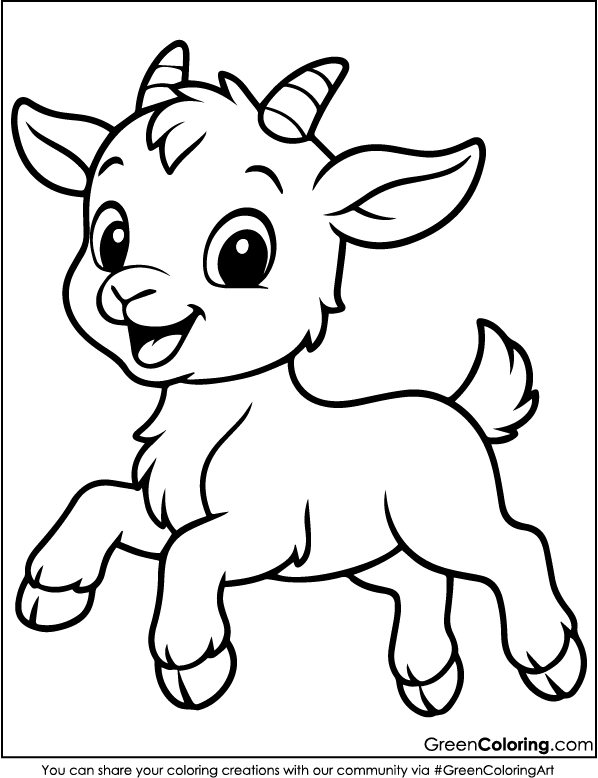 Goat Coloring Pages PDF