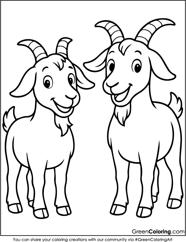 Goat Coloring Pages PDF