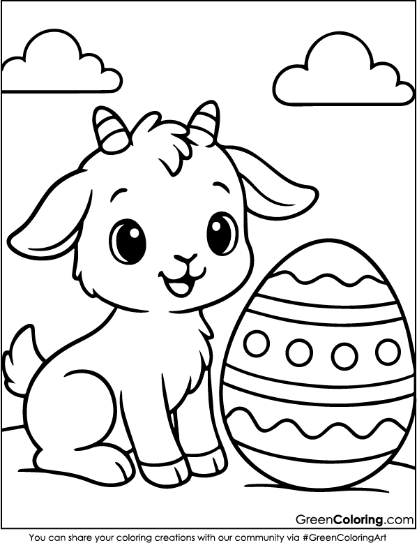 Free Printable Goat Coloring Pages PDF