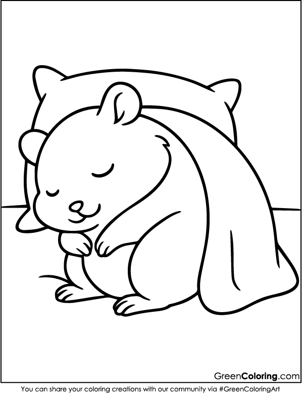 Hamster Coloring Pages