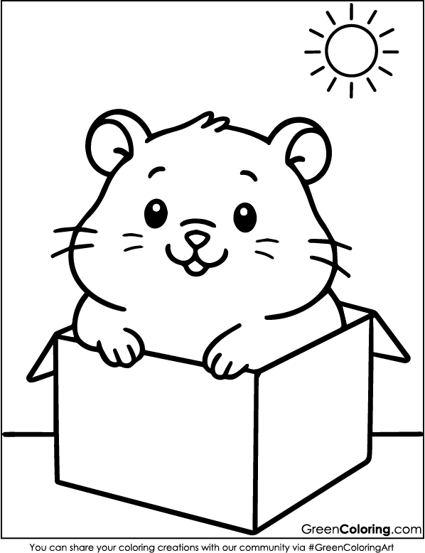 Printable Hamster Coloring Pages PDF