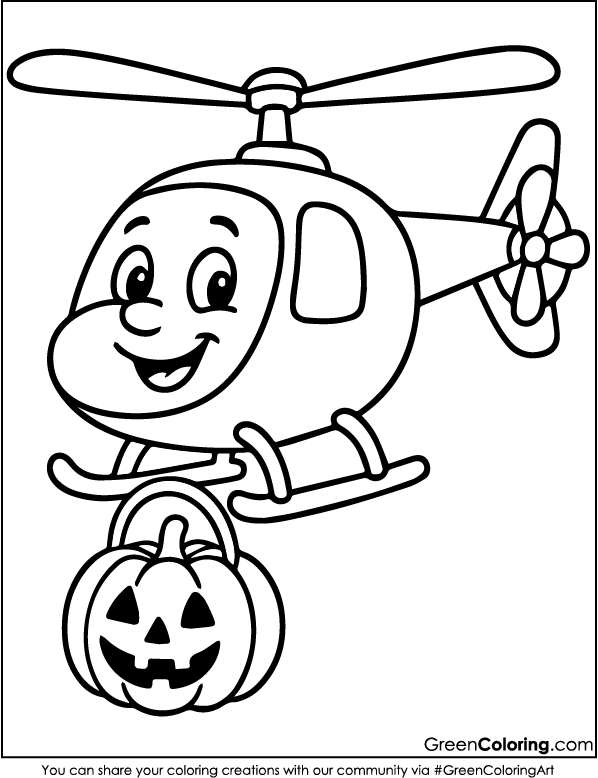 Free Printable Helicopter Coloring Pages PDF