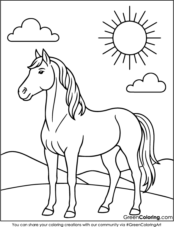 Free Printable Horse Coloring Pages PDF