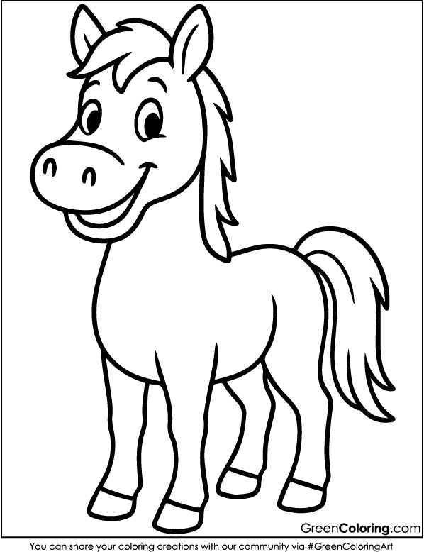 Printable Horse Coloring Pages PDF