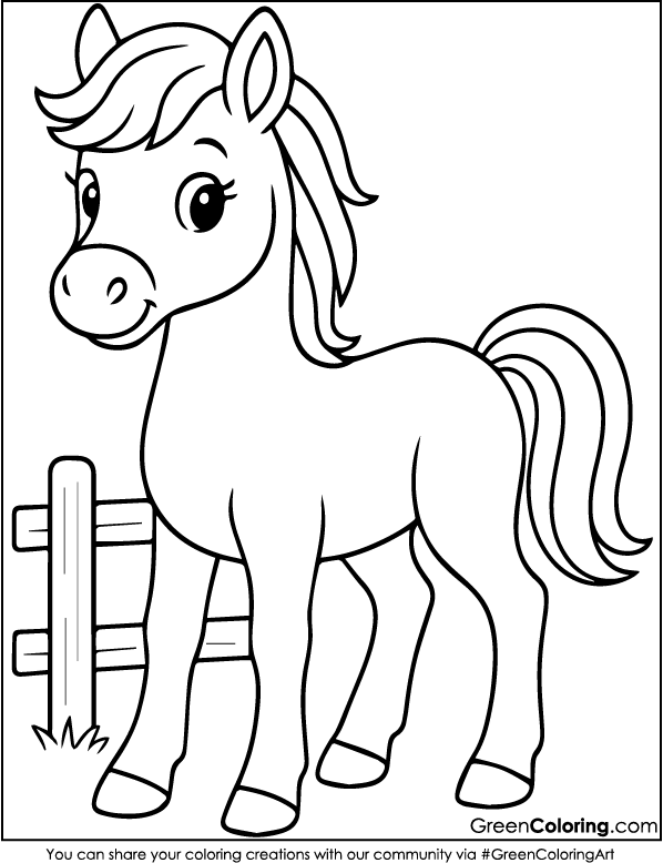 Horse Coloring Pages PDF