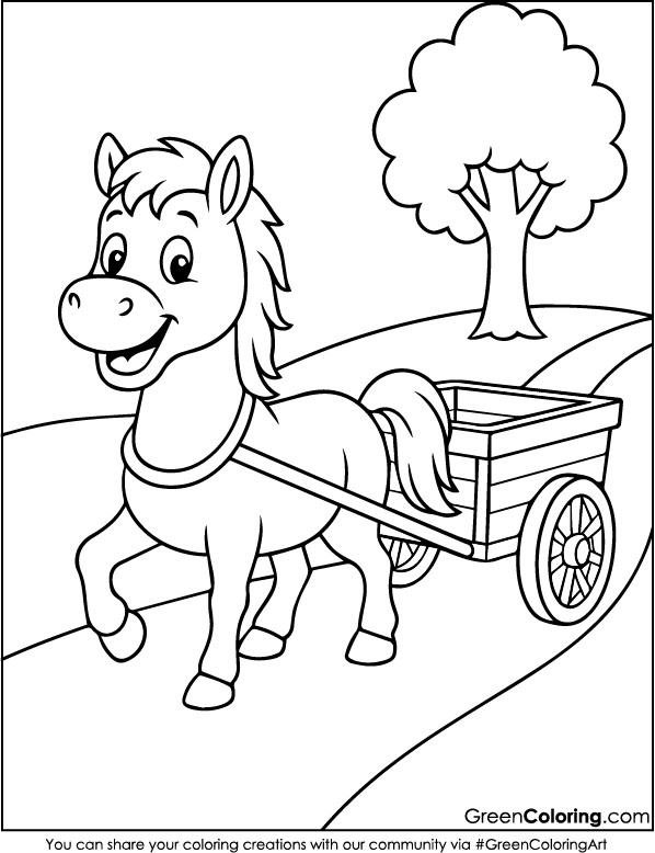 Download Free Printable Horse Coloring Pages PDF