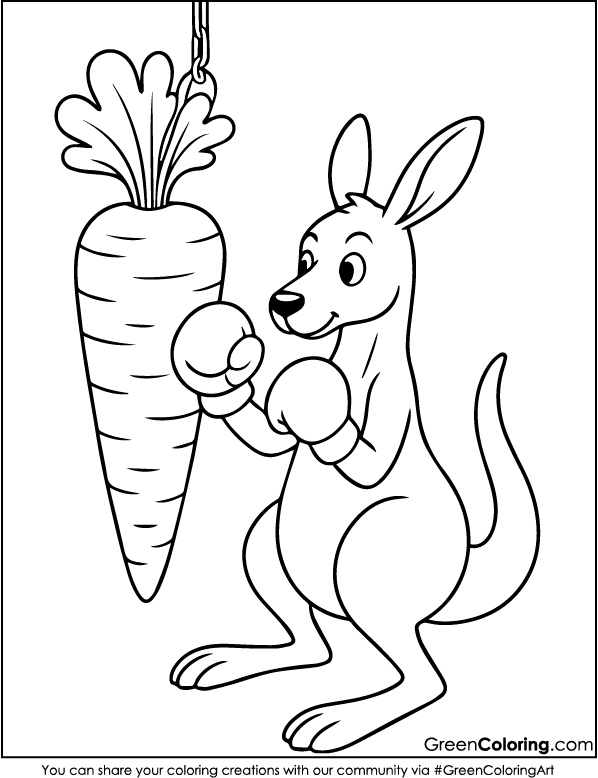 Kangaroo Coloring Pages