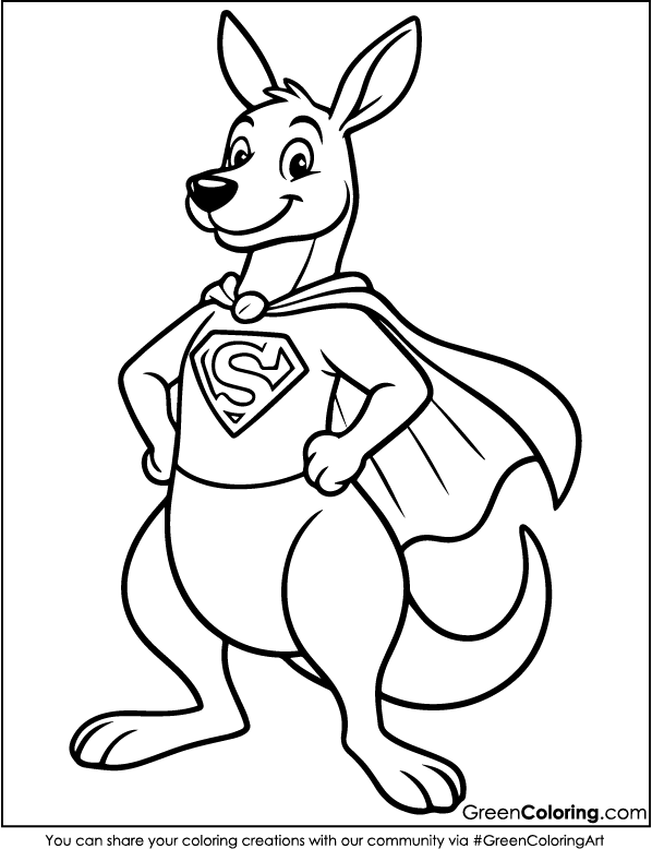 Kangaroo Coloring Pages